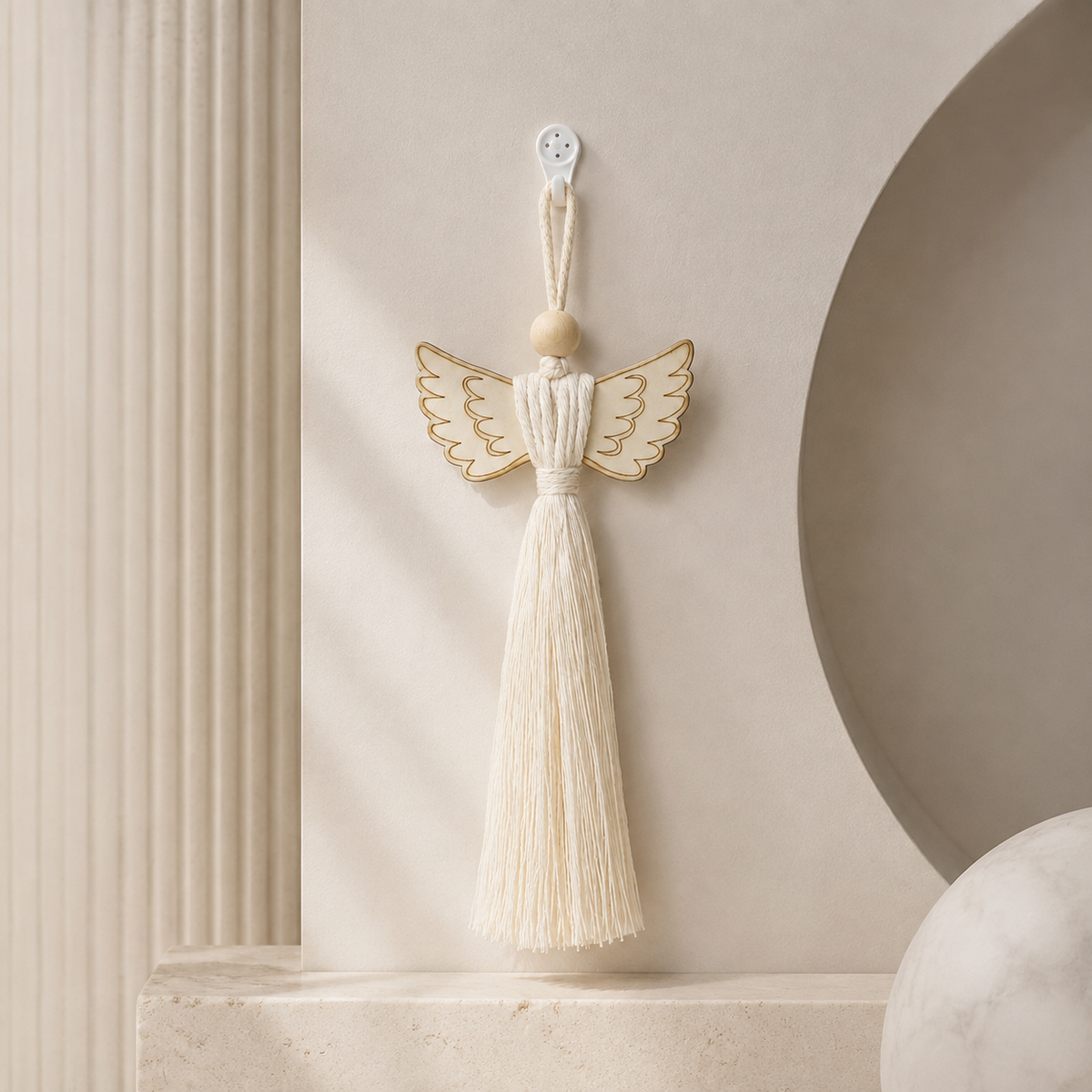 Heart-Shaped Woven Wall Hanging