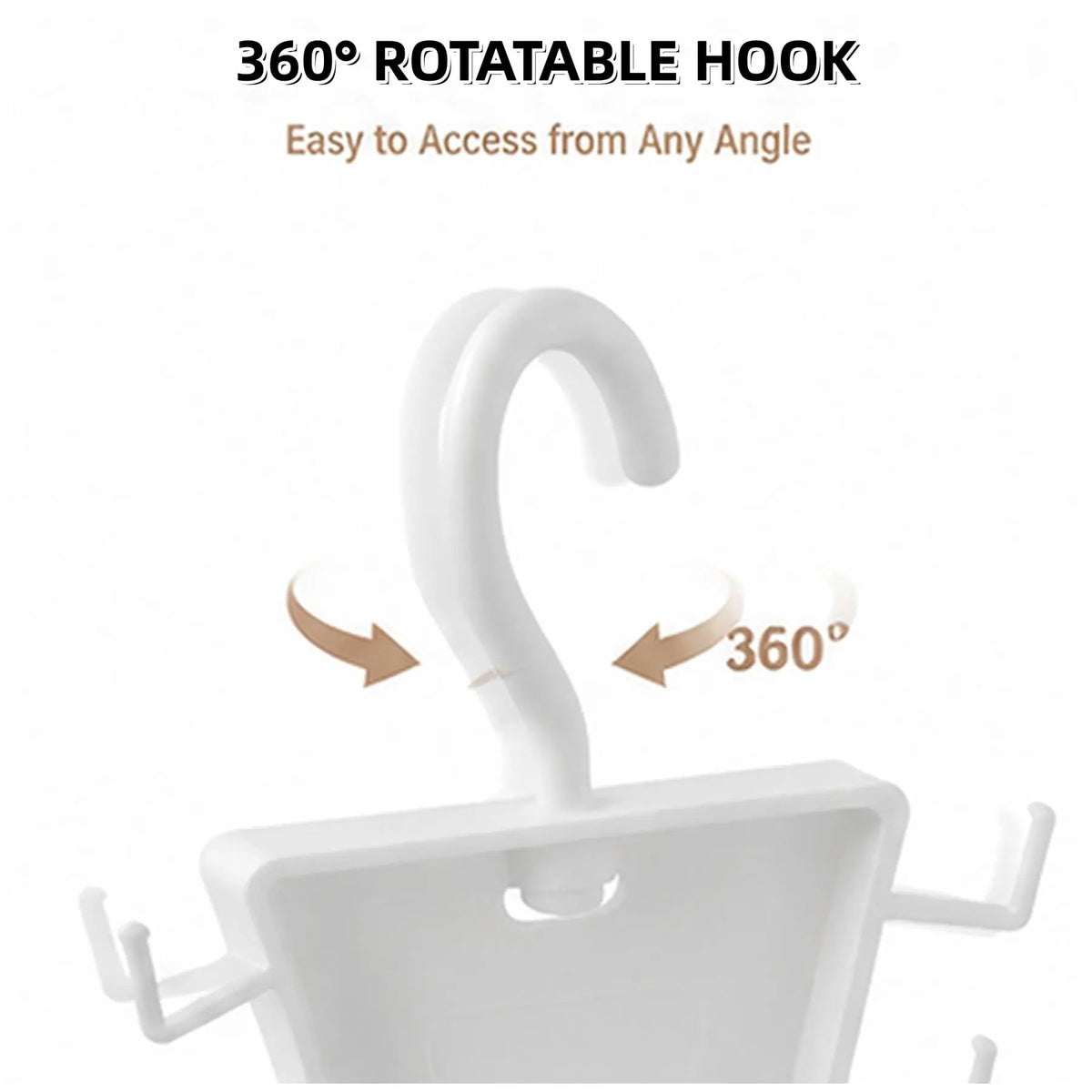 V-Shaped 360° Rotating Closet Organizer Hanger, Space-Saving 12-Hook Storage Rack