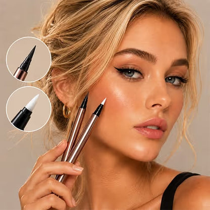 🎁 Buy 1 Get 1 FREE ✨ 2-in-1 Waterproof Eyeliner — Sharp Wings, Fix Mistakes in Seconds
