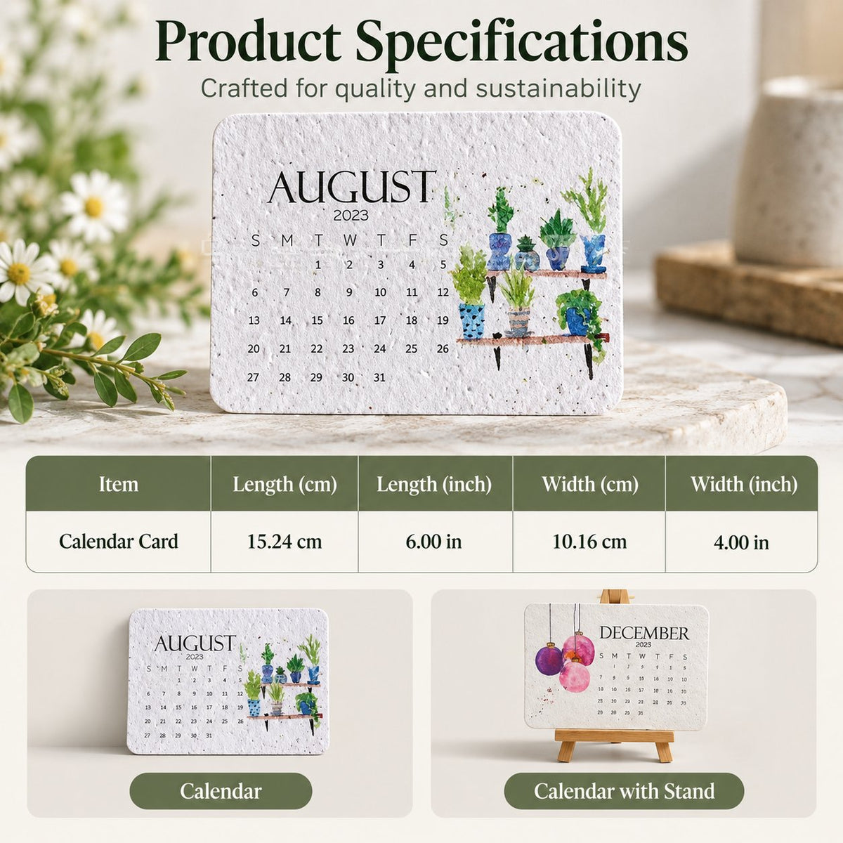 ✨✨Early Holiday Sale 45% OFF🌱Eco-Friendly Plantable “Timeless” Seed Calendar 2027