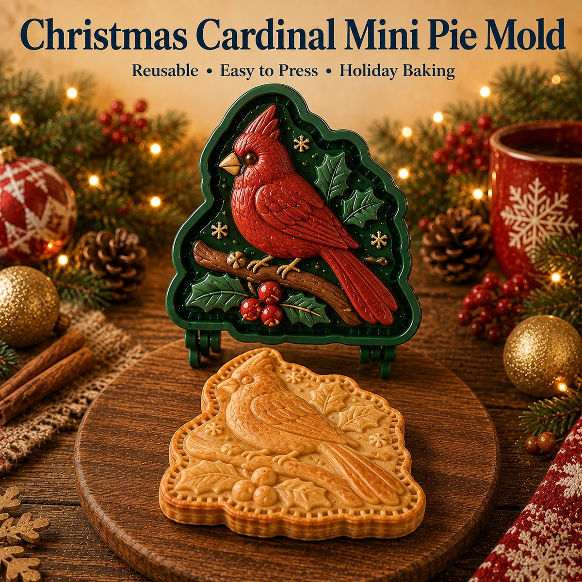 🎁 BUY 1 GET 1 FREE — 16-Design Christmas Mini Pie Mold Set 🎄 Make Santa, Snowman & Reindeer Pies in Minutes ✨