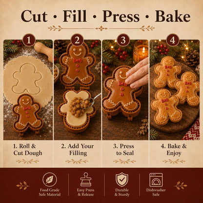 🎁 BUY 1 GET 1 FREE — 16-Design Christmas Mini Pie Mold Set 🎄 Make Santa, Snowman & Reindeer Pies in Minutes ✨