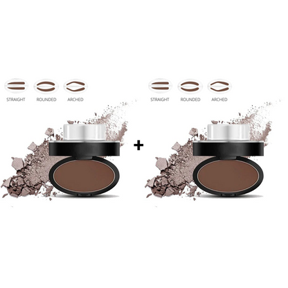 🖌️50K+ Sold!!!🖤Eyebrow Stamp Powder Kit with Applicator Brush, One Press Perfect Brow Stamp, Waterproof Long Lasting 24H Wear Eyebrow Makeup for Lazy Daily Salon-Like Brows