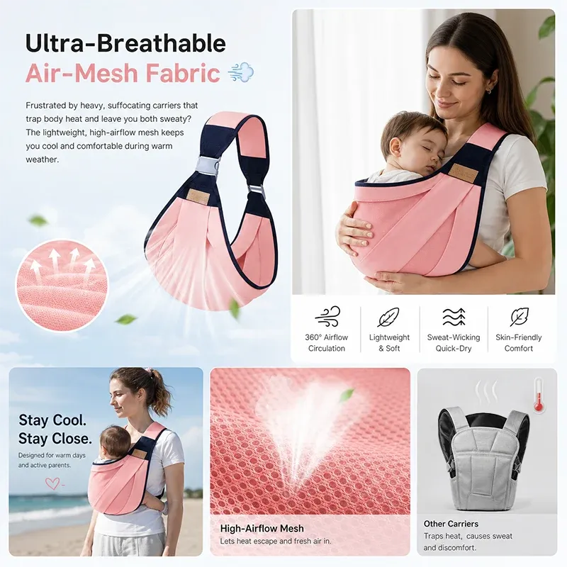Dropaurase® Baby Carrier – Carry Baby Close, Keep Your Hands Free
