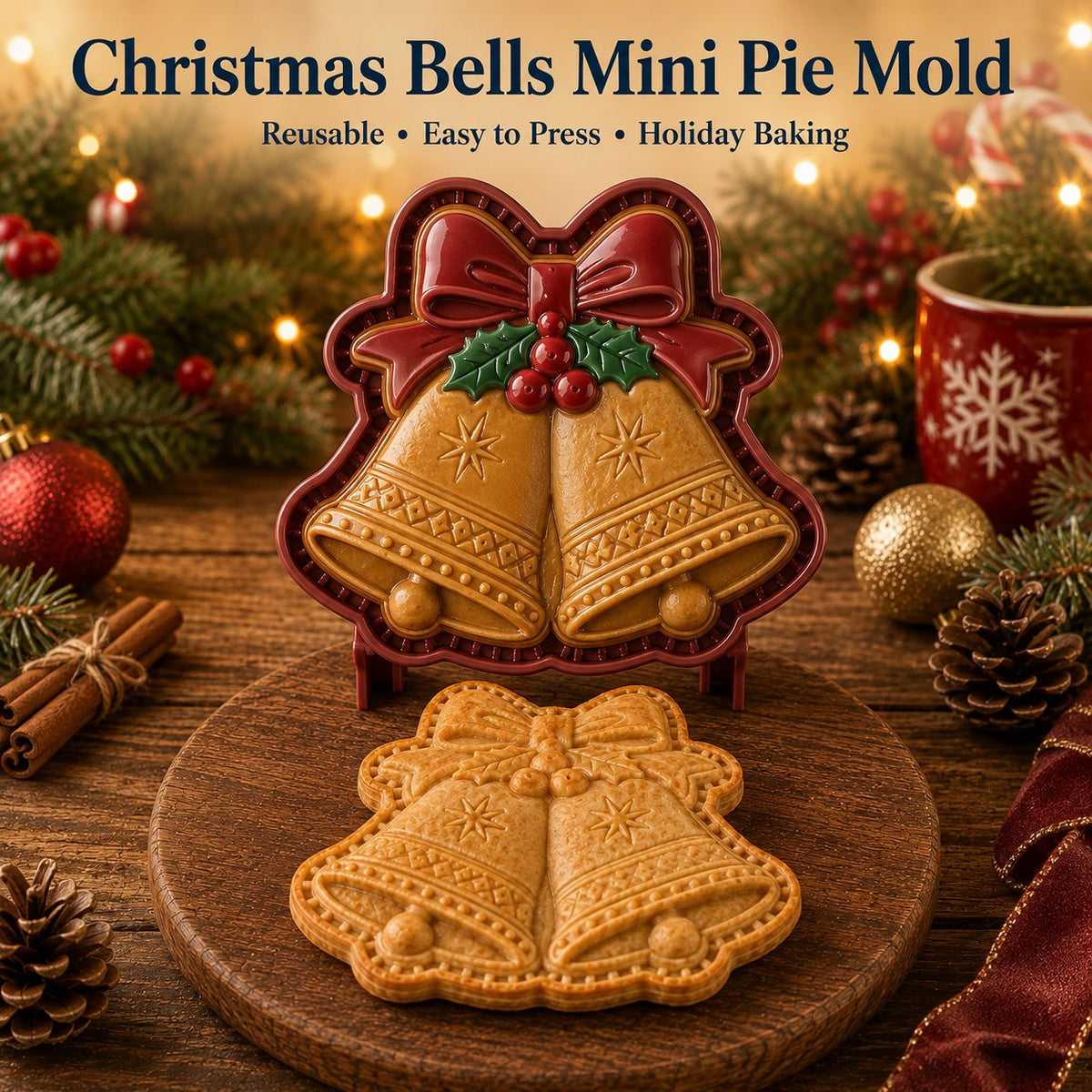 🎁 BUY 1 GET 1 FREE — 16-Design Christmas Mini Pie Mold Set 🎄 Make Santa, Snowman & Reindeer Pies in Minutes ✨