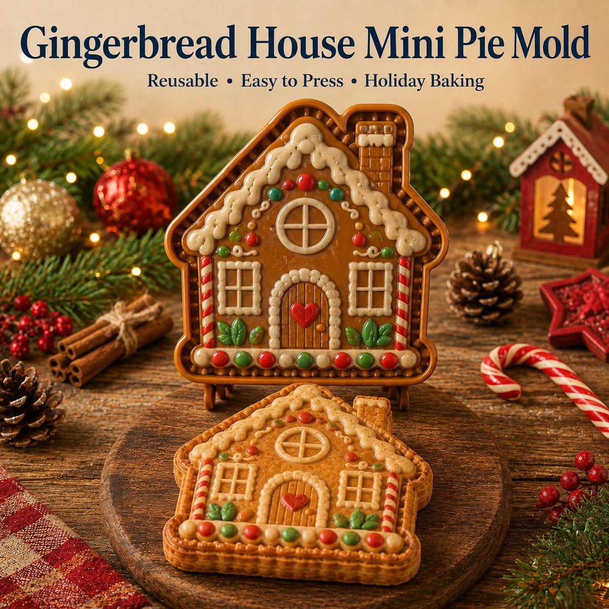 🎁 BUY 1 GET 1 FREE — 16-Design Christmas Mini Pie Mold Set 🎄 Make Santa, Snowman & Reindeer Pies in Minutes ✨