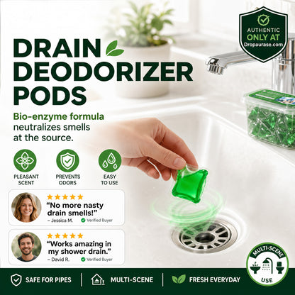 🎁 BUY 1 GET 1 FREE 🔥 Bye-Bye Drain Odors 💧 Bio-Enzyme Drain Pods — Drop In Freshen Up No Scrubbing