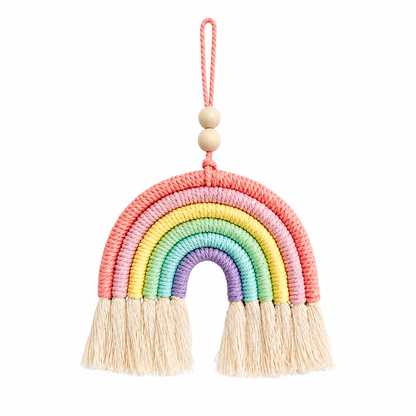 Handwoven Cotton Rope Rainbow Hanging Ornament