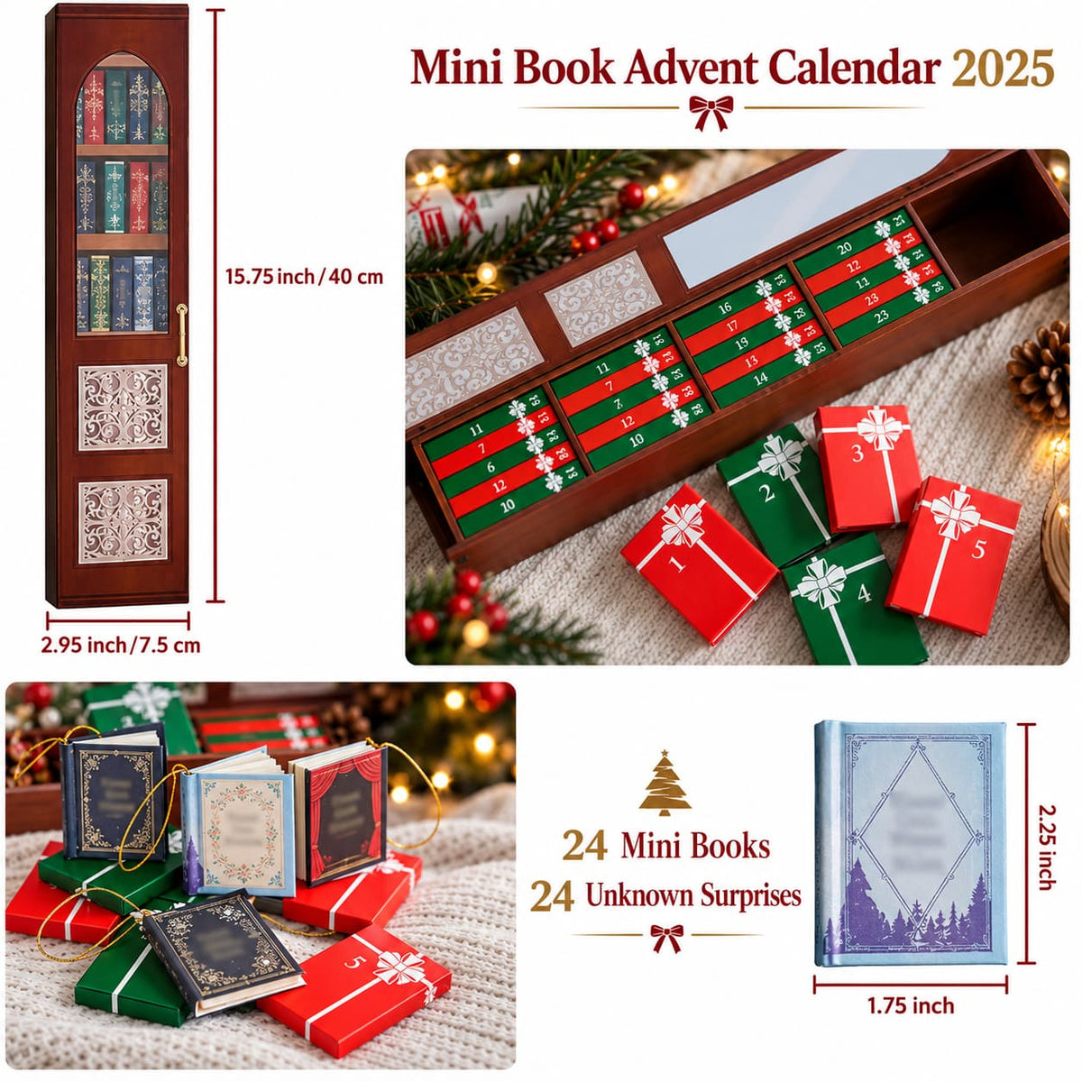 🔥 566 Already Sold! 📚 2026 Mini Book Ornament Advent Calendar | Buy 2, FREE UK Delivery✈️