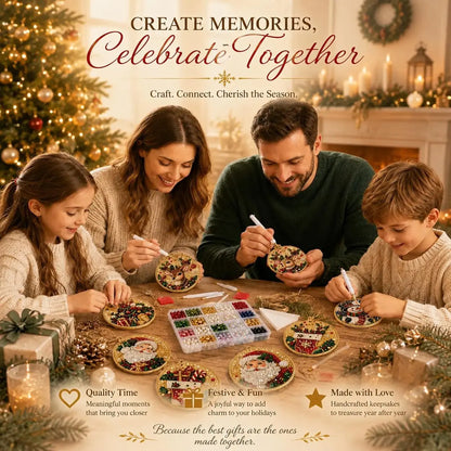 6Pcs/12Pcs Christmas DIY Diamond Painting Ornaments Kit for Holiday Home Decor