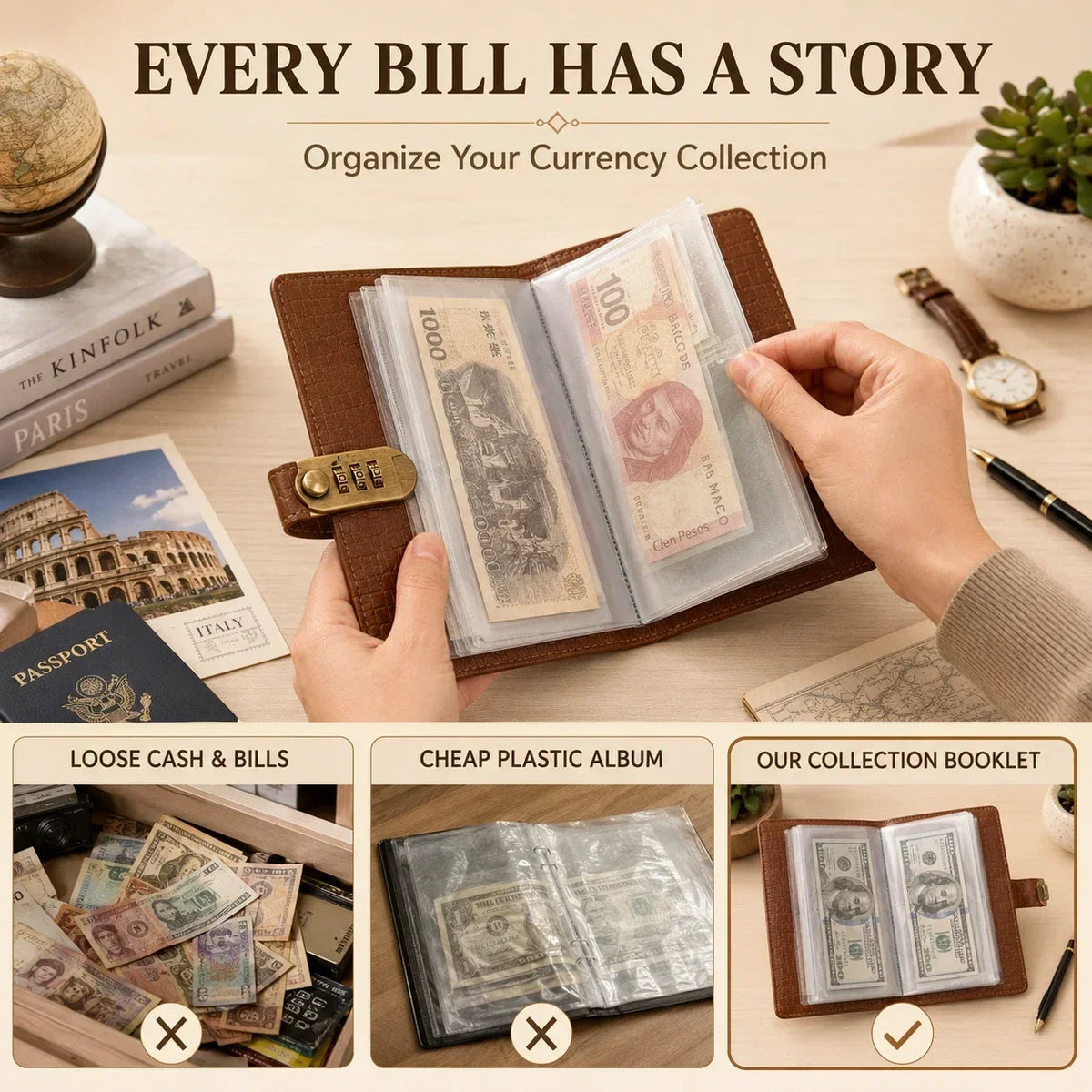Dropaurase™ Locking Banknote Collection Booklet