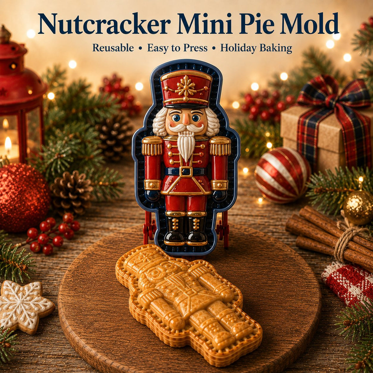 🎁 BUY 1 GET 1 FREE — 16-Design Christmas Mini Pie Mold Set 🎄 Make Santa, Snowman & Reindeer Pies in Minutes ✨