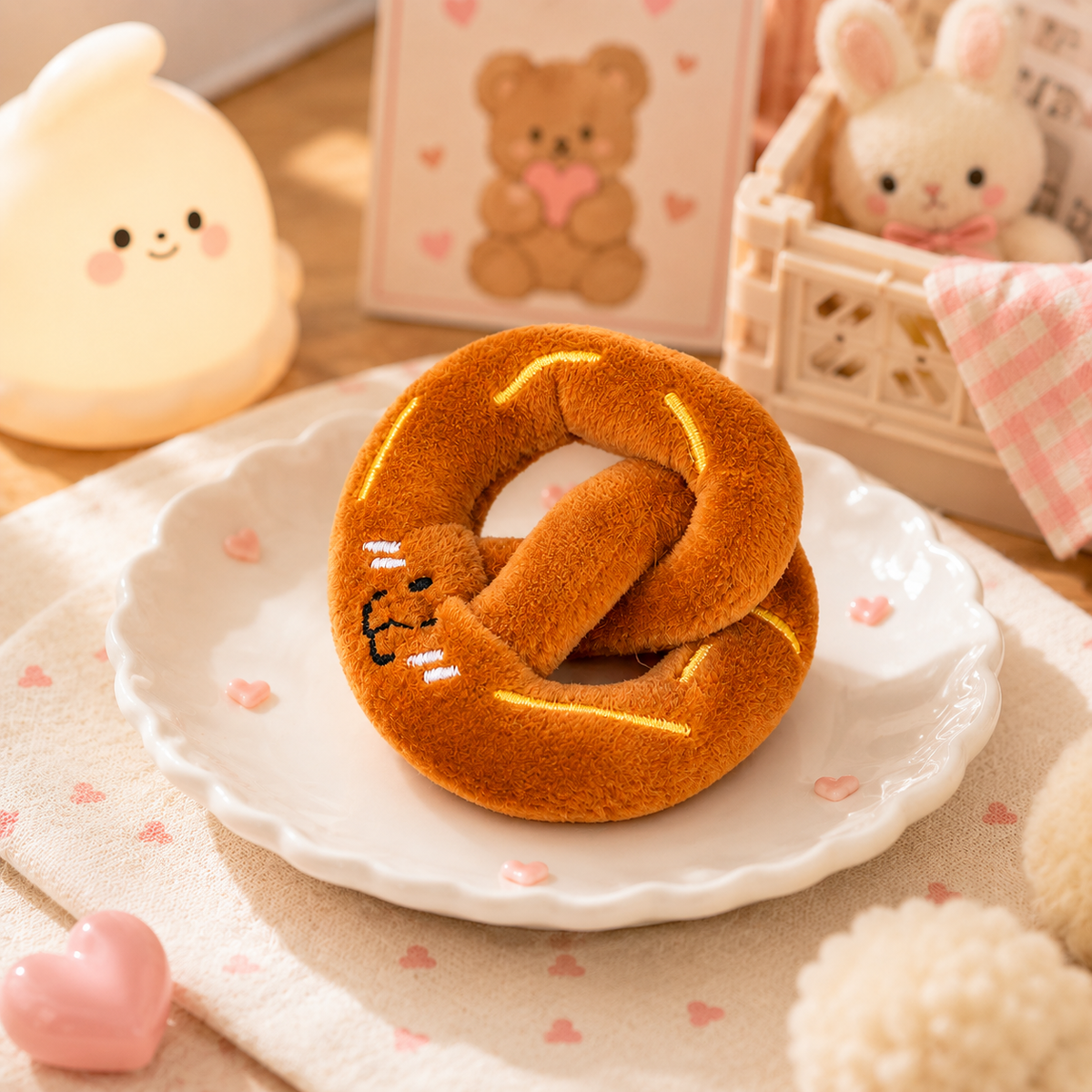 Pretzel Plush Keychain