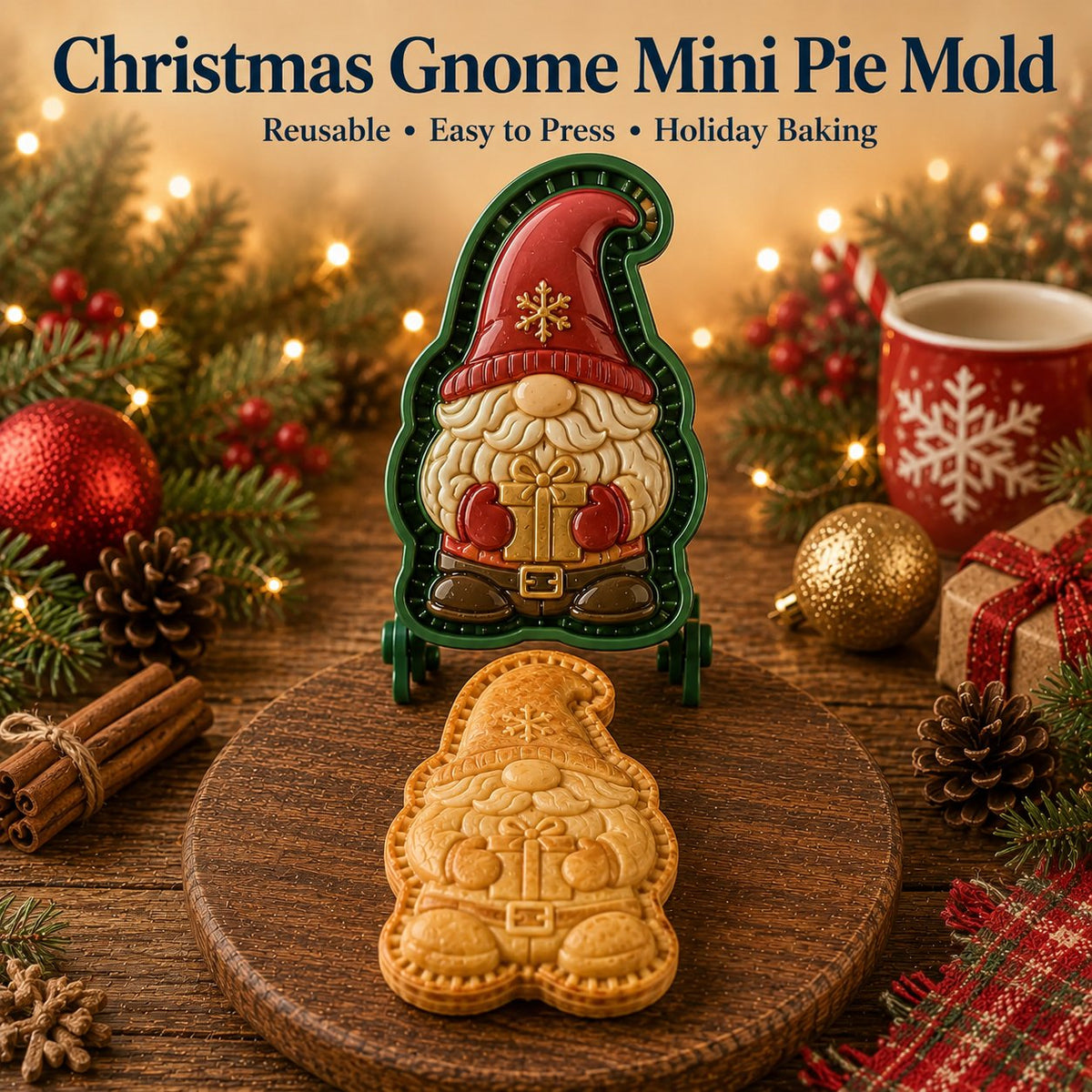 🎁 BUY 1 GET 1 FREE — 16-Design Christmas Mini Pie Mold Set 🎄 Make Santa, Snowman & Reindeer Pies in Minutes ✨
