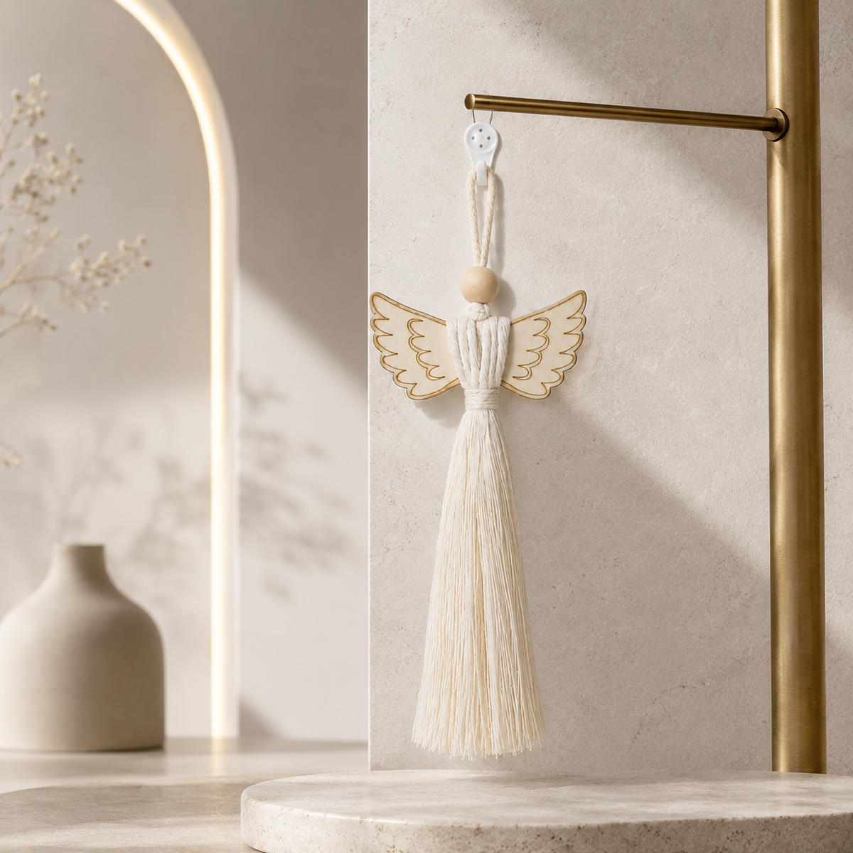 Heart-Shaped Woven Wall Hanging