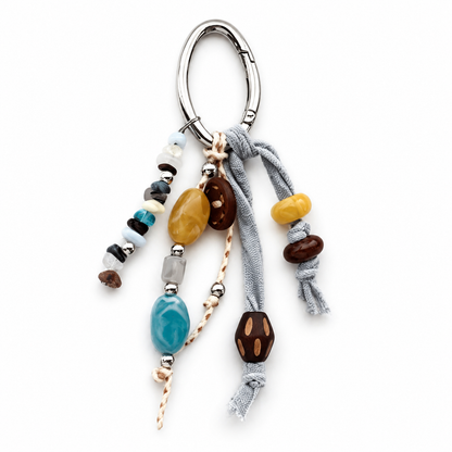 Light Blue Beaded Bag Charm