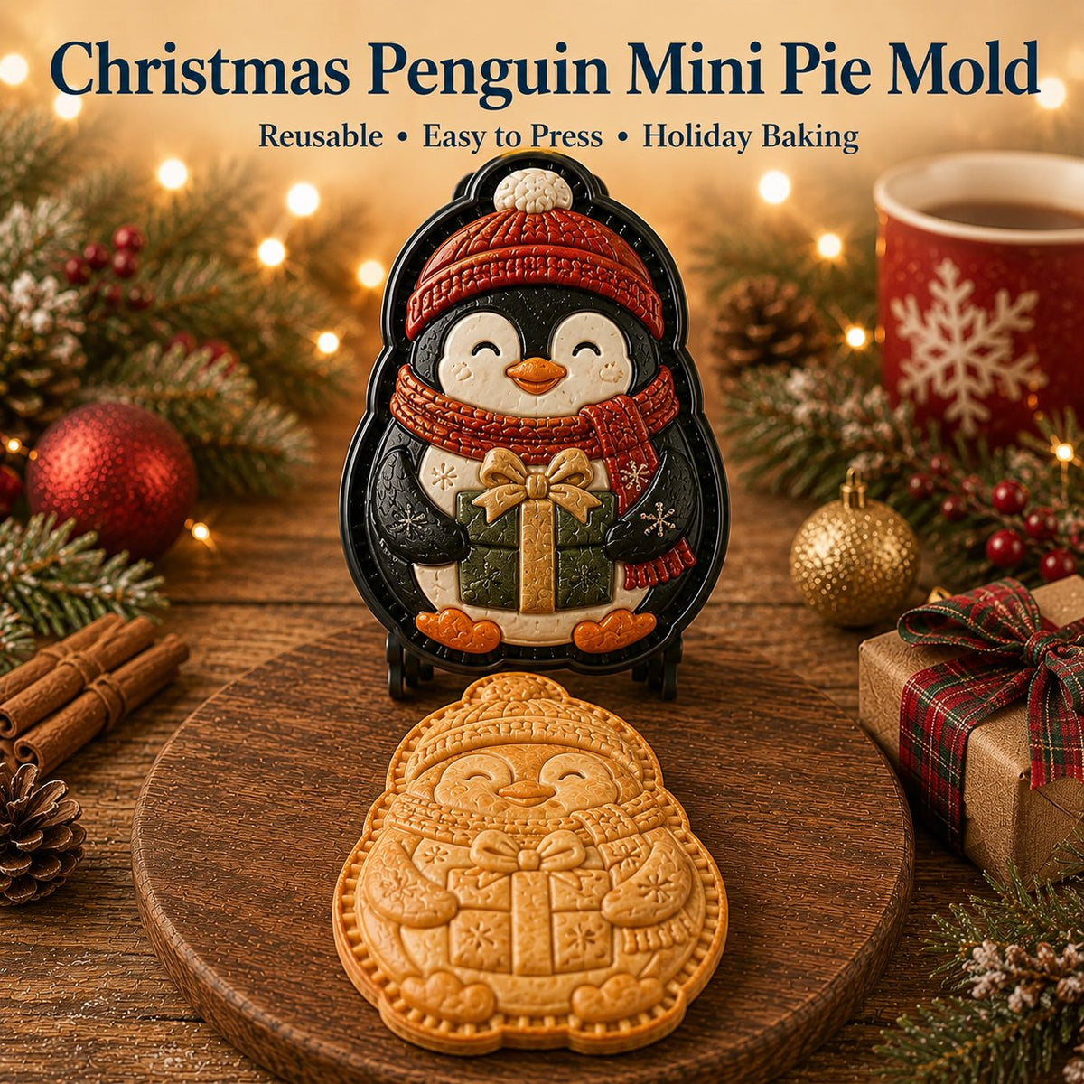 🎁 BUY 1 GET 1 FREE — 16-Design Christmas Mini Pie Mold Set 🎄 Make Santa, Snowman & Reindeer Pies in Minutes ✨