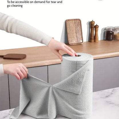 Reusable Microfiber Cleaning Cloth Roll (50pcs)