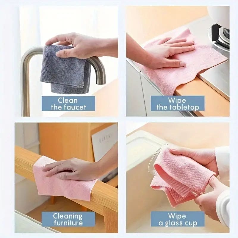 Reusable Microfiber Cleaning Cloth Roll (50pcs)