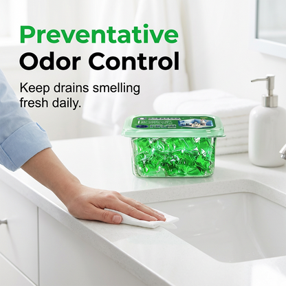 🎁 BUY 1 GET 1 FREE 🔥 Bye-Bye Drain Odors 💧 Bio-Enzyme Drain Pods — Drop In Freshen Up No Scrubbing
