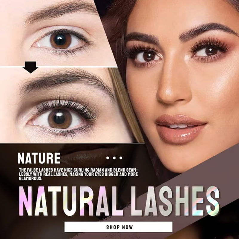 🔥Buy 3 Get 2 FREE 👁️ 3-Second Self-Adhesive False Eyelashes ✨ No Glue & Reusable
