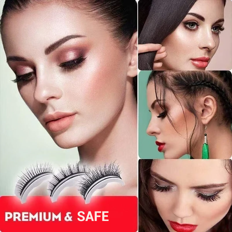 🔥Buy 3 Get 2 FREE 👁️ 3-Second Self-Adhesive False Eyelashes ✨ No Glue & Reusable