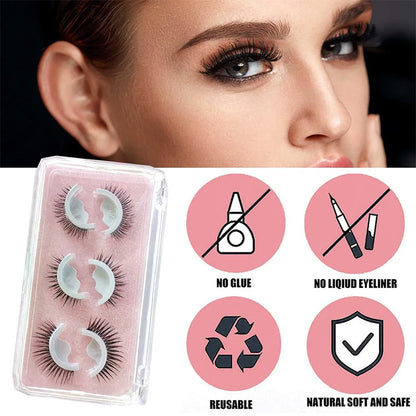 🔥Buy 3 Get 2 FREE 👁️ 3-Second Self-Adhesive False Eyelashes ✨ No Glue & Reusable