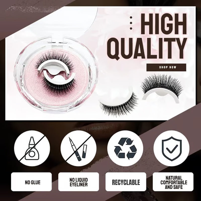 🔥Buy 3 Get 2 FREE 👁️ 3-Second Self-Adhesive False Eyelashes ✨ No Glue & Reusable