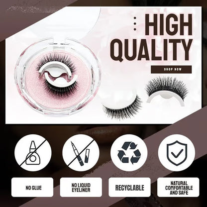 🔥Buy 3 Get 2 FREE 👁️ 3-Second Self-Adhesive False Eyelashes ✨ No Glue & Reusable
