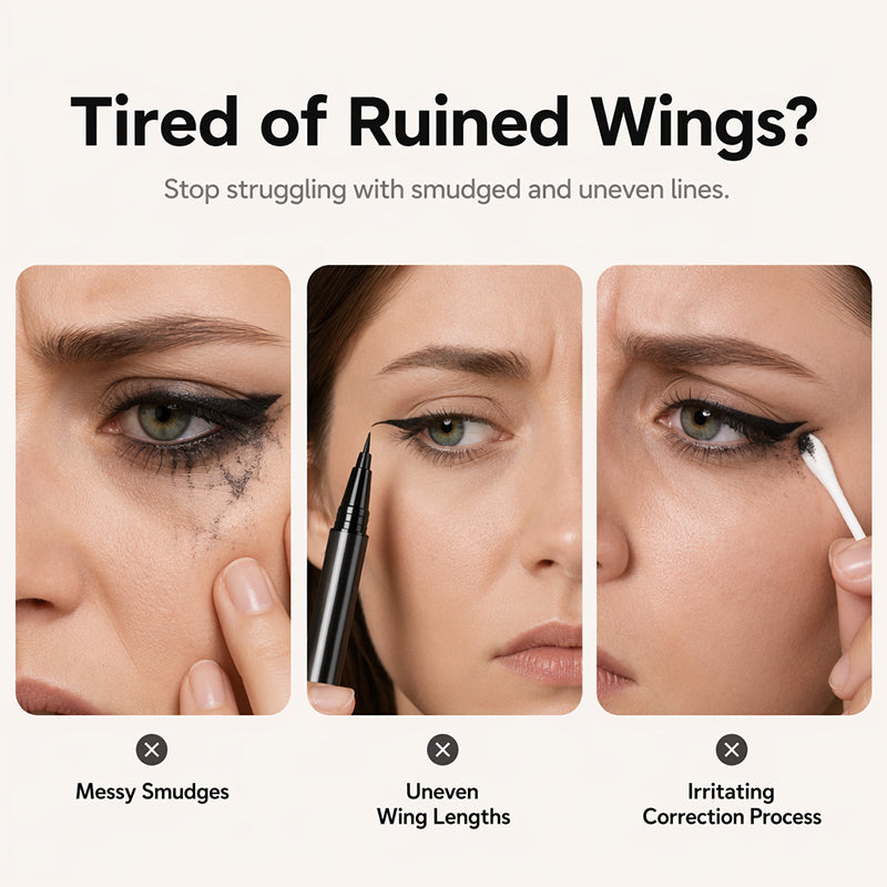 🎁 Buy 1 Get 1 FREE ✨ 2-in-1 Waterproof Eyeliner — Sharp Wings, Fix Mistakes in Seconds