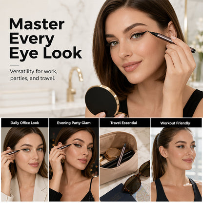 🎁 Buy 1 Get 1 FREE ✨ 2-in-1 Waterproof Eyeliner — Sharp Wings, Fix Mistakes in Seconds