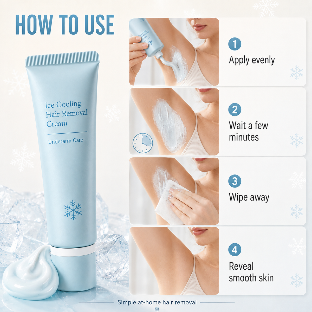 🎁 BUY 3 GET 2 FREE ✨ Gentle All-Over Body Hair Removal Cream with Glycerin + Urea – Smooth, Soft Skin