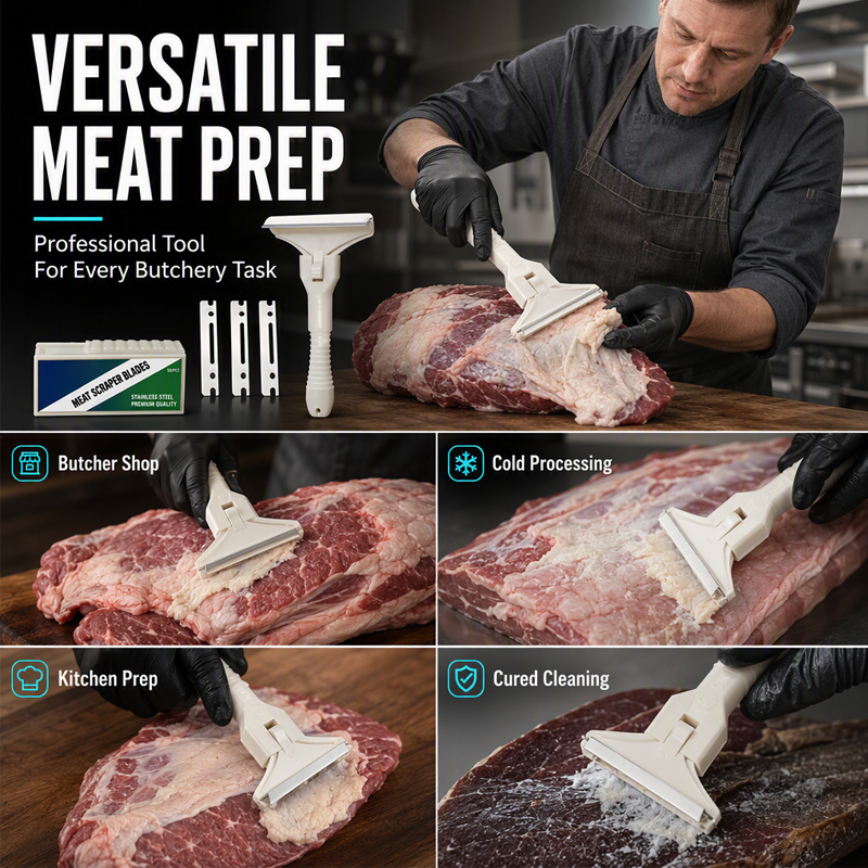 🎁 BUY 1 GET 1 FREE! 🔥 Meat Scraper – Easy Fat & Silverskin Removal for Beef, Pork & Brisket 🥩