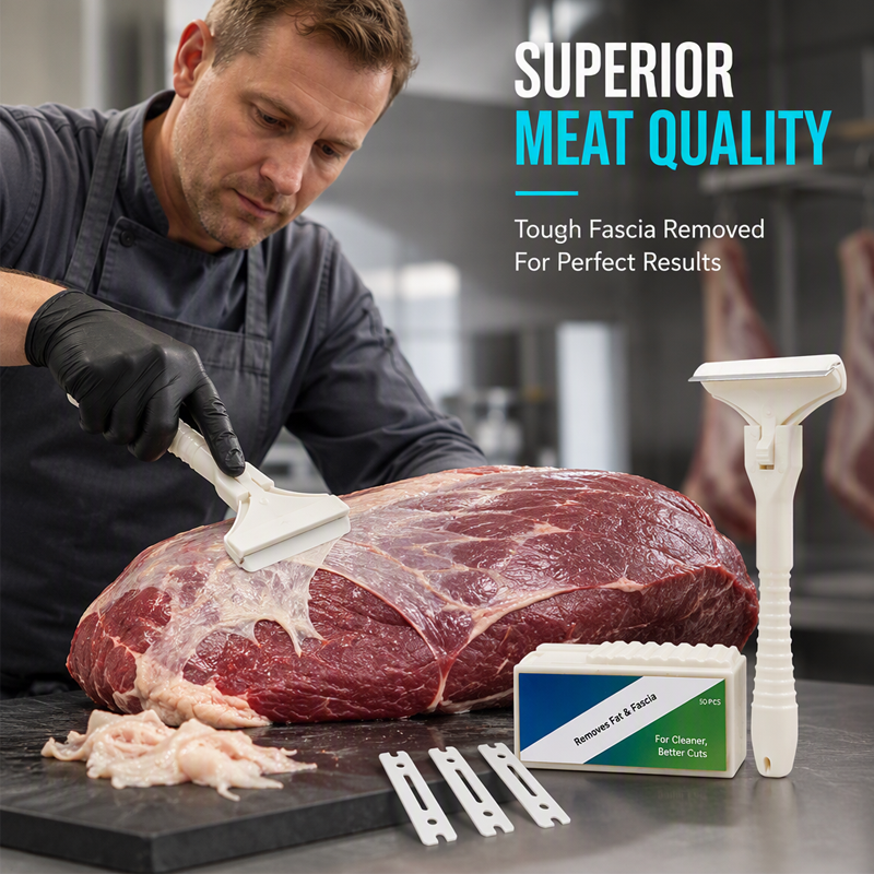 🎁 BUY 1 GET 1 FREE! 🔥 Meat Scraper – Easy Fat & Silverskin Removal for Beef, Pork & Brisket 🥩